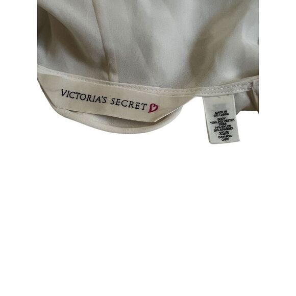 90’ Vintage Victoria's Secret Night Robe Sheer Chiffon  Lace V-neck & Cuff  Size - Picture 8 of 9